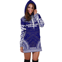 American Samoa Women's Hoodie Dress - Polynesian Flag Chief - Polynesian Pride