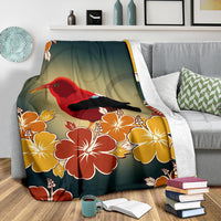 Hawaii Hibiscus And Bird Premium Blanket - Polynesian Pride