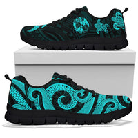 Tonga Polynesian Sneakers - Turquoise Tentacle Turtle - Polynesian Pride
