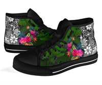 New Caledonia High Top Shoes - Turtle Plumeria Banana Leaf Crest - Polynesian Pride
