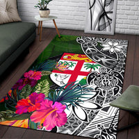 Fiji Area Rug - Turtle Plumeria Banana Leaf - Polynesian Pride