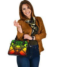 Samoa Polynesian Shoulder Handbag - Samoa Reggae Seal with Polynesian Tattoo - Polynesian Pride