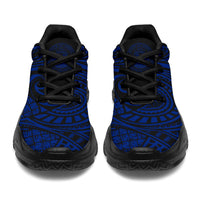 Hawaii White Chunky Sneakers Blue - Circle Style - Polynesian Pride