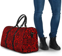 Polynesian Kakau Turtle Red Hawaii Travel Bag - Polynesian Pride