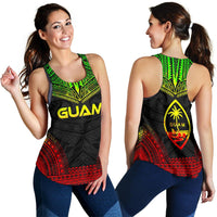 Guam Women's Racerback Tank - Polynesian Chief Reggae Version - Polynesian Pride