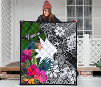 Nauru Premium Quilt - Turtle Plumeria Banana Leaf - Polynesian Pride