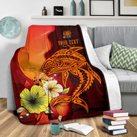 Papua New Guinea Custom Personalised Premium Blankets - Tribal Tuna Fish - Polynesian Pride