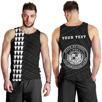 Hawaii Kakau Polynesian Coat Of Arms Personalized Men's Tank Top - White White - Polynesian Pride