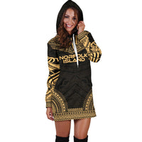 Norfolk Island Women's Hoodie Dress - Polynesian Gold Chief - Polynesian Pride