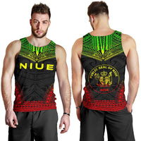 Niue Men's Tank Top - Polynesian Chief Reggae Version - Polynesian Pride