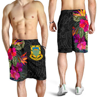 Tuvalu All Over Print Men's Shorts - Hibiscus Polynesian Pattern - Polynesian Pride