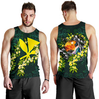 Polynesian Hawaii Men Tank Top - Ti Leaf Lei Turtle Green - Polynesian Pride