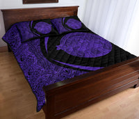 Hawaii Polynesian Pele Kanaka Quilt Bed Set Circle Style Purple - Polynesian Pride