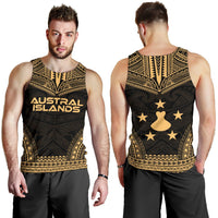 Austral Islands Men's Tank Top - Polynesian Chief Gold Version - Polynesian Pride