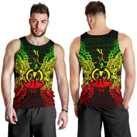 Vanuatu Polynesian Men Tank Top Map Reggae - Polynesian Pride