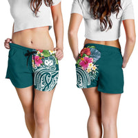 Samoa Polynesian Women's Shorts - Summer Plumeria - Polynesian Pride