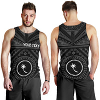 Chuuk Custom Personalised Men's Tank Top - Chuuk Seal With Polynesian Tattoo Style ( Black) - Polynesian Pride