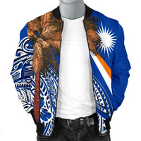Mashall Islands Polynesian Men's Bomber Jacket - Palm Tree - Polynesian Pride