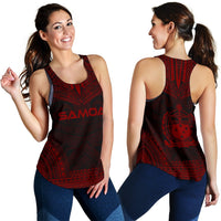Samoa Women's Racerback Tank - Polynesian Chief Red Version - Polynesian Pride