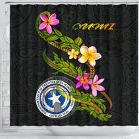Northern Mariana Islands Polynesian Shower Curtain - Plumeria Tribal - Polynesian Pride