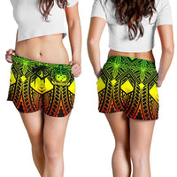 Samoa Polynesian Women's Shorts - Samoa Reggae Seal with Polynesian Tattoo - Polynesian Pride