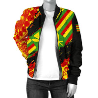 Kanaka Flag Polynesian Women's Bomber Jacket - Nora Style - Polynesian Pride