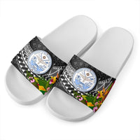 Marshall Islands Slide Sandals - Seal Spiral Polynesian Patterns - Polynesian Pride