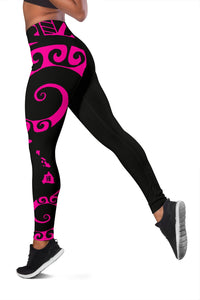 Kanaka Pink Polynesian Women's Leggings - Polynesian Pride