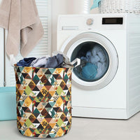 Tropical Jungle Parrots And Flamingos Pattern Hawaii Laundry Basket - Polynesian Pride