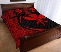 Hawaii Kanaka Polynesian Quilt Bed Set - Circle Style Red - Polynesian Pride