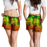 Polynesian Women's Shorts - Reggae Hibiscus Patterns - Polynesian Pride