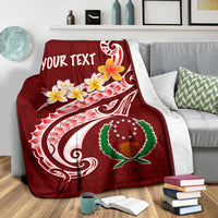 Pohnpei Personalised Premium Blanket - Pohnpei Seal Polynesian Patterns Plumeria - Polynesian Pride