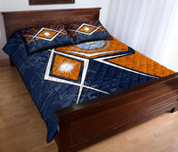 Marshall Islands Quilt Bed Set - Marshall Islands Flag with Polynesian Patterns - Polynesian Pride