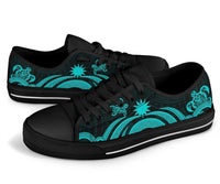 Nauru Low Top Canvas Shoes - Turquoise Tentacle Turtle - Polynesian Pride