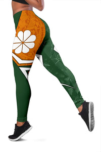 Marshall Islands Leggings - Kwajalein Atoll Marshall Islands Flag with Polynesian Patterns - Polynesian Pride