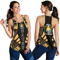 Nauru Women Racerback Tank - Polynesian Tattoo Gold - Polynesian Pride