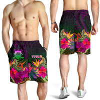Tuvalu Men's Shorts - Summer Hibiscus - Polynesian Pride