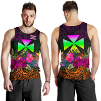 Wallis and Futuna Men's Tank Top - Summer Hibiscus - Polynesian Pride