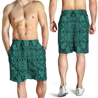 Polynesian Lauhala Mix Turquoise Men's Short - Polynesian Pride