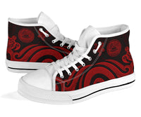 American Samoa High Top Shoes - Red Tentacle Turtle - Polynesian Pride