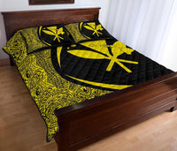 Hawaii Kanaka Polynesian Quilt Bed Set - Circle Style Yellow - Polynesian Pride