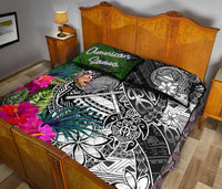 American Samoa Quilt Bed Set - Turtle Plumeria Banana Leaf - Polynesian Pride
