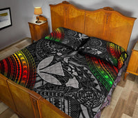 Hawaii Polynesian Quilt Bed Set - Kanaka Maoli Hawaiian Map - Polynesian Pride