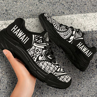 Hawaii White Chunky Sneakers White - Circle Style - Polynesian Pride