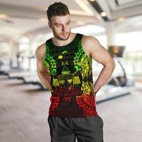 Fiji Polynesian Men Tank Top Map Reggae - Polynesian Pride