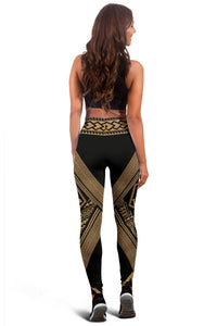 Hawaii Turtle Polynesian Gold Leggings - Diamond Style - Polynesian Pride
