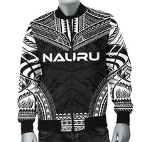 Nauru Polynesian Chief Men's Bomber Jacket - Black Version - Polynesian Pride