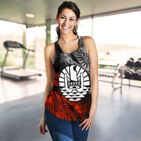 Tahiti Polynesian Women's Racerback Tank - Vintage Polynesian Turtle - Polynesian Pride
