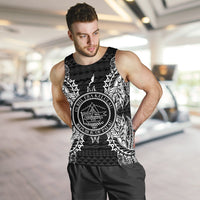 Palau Polynesian Men Tank Top Map Black - Polynesian Pride