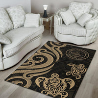 Palau Area Rug - Gold Tentacle Turtle - Polynesian Pride